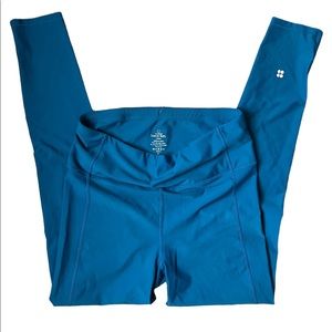 Sweaty Betty full length leggings in blue size large